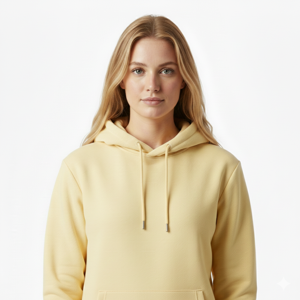 Şardonlu Kapüşonlu Sweatshirt – Açık Sarı